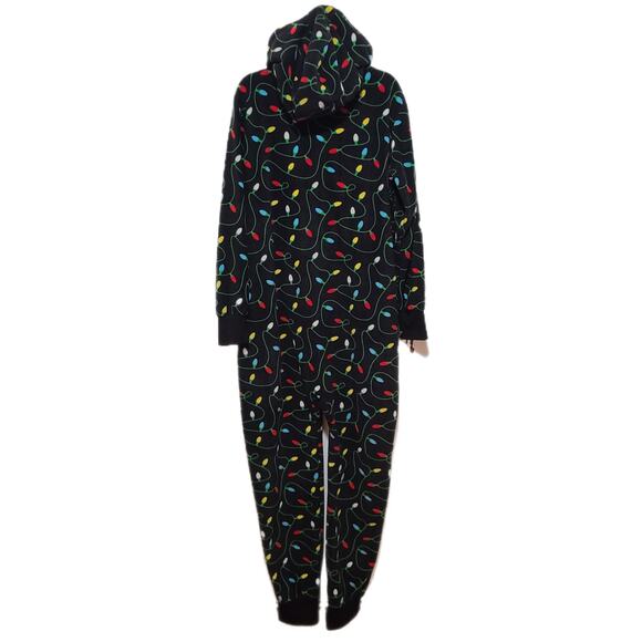Tipsy Elves Christmas Lights Jumpsuit Holiday Christmas Comfy Size Large - Picture 2 of 11